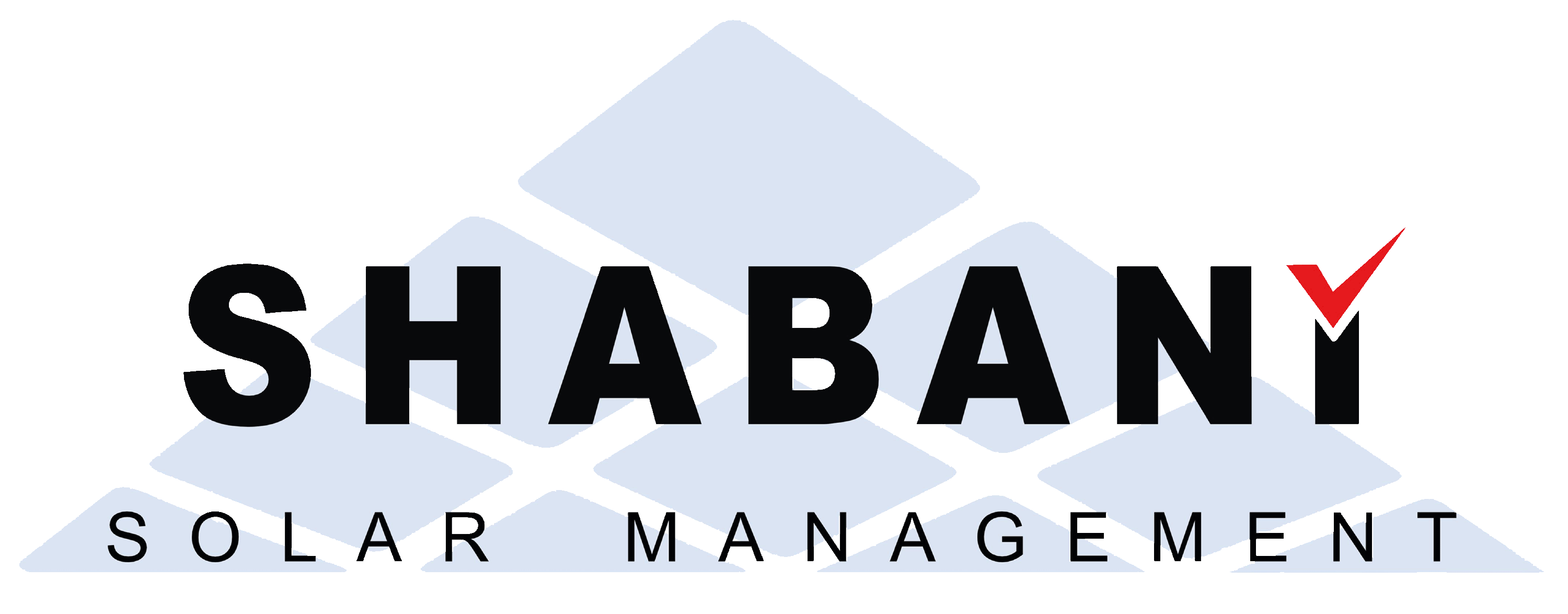 Firmenlogo von Shabani Solar Management mit Solarmodul-Design